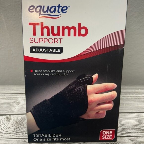 Other - Equate Adjustable Thumb Support Brace – One Size Fits Most, Black